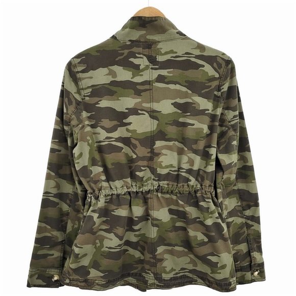 SO Camouflage Utility Twill Jacket with Drawstring Size L Army Green - Picture 5 of 11